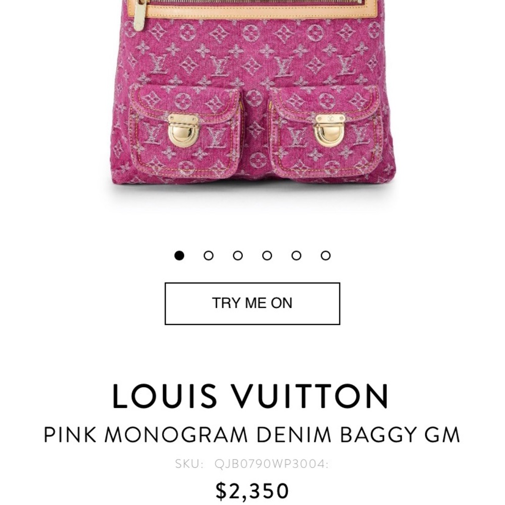LV pink mono denim baggy 💝